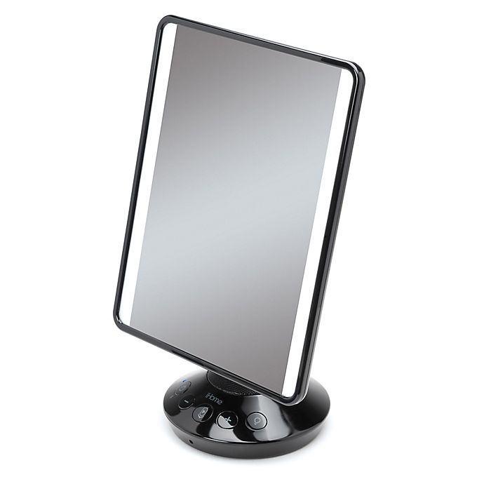 slide 5 of 7, iHome Beauty Flat Mirror with Bluetooth Audio - Black, 1 ct