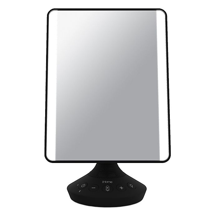 slide 1 of 7, iHome Beauty Flat Mirror with Bluetooth Audio - Black, 1 ct