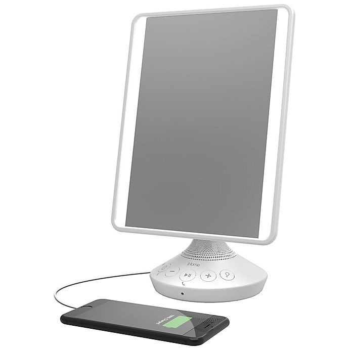 slide 2 of 3, iHome Reflect Mirror - White, 1 ct