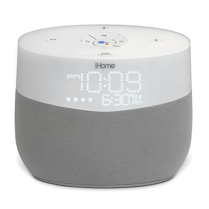 slide 2 of 3, iHome Google Assistant Voice Activated Speaker - White, 1 ct
