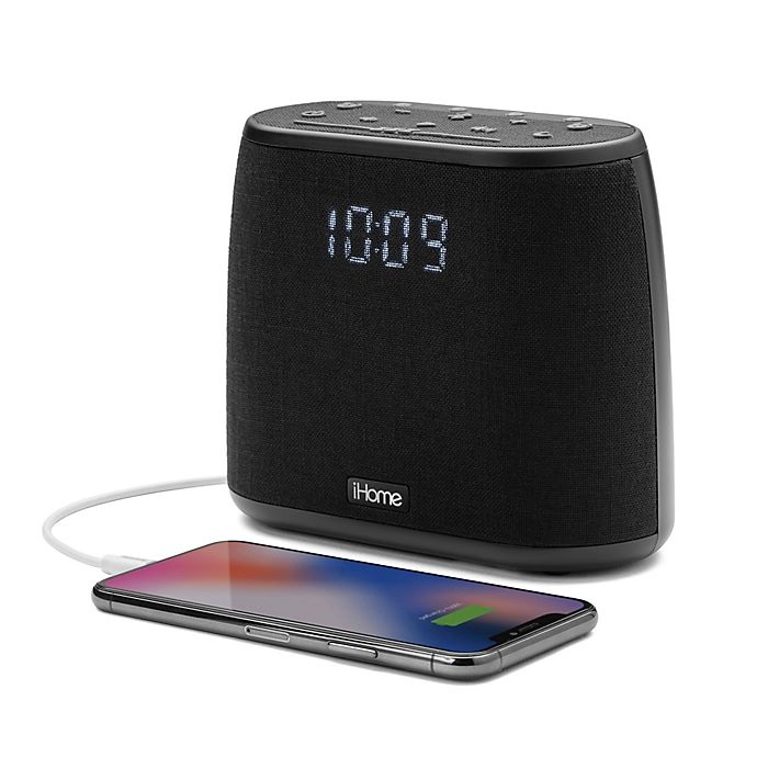 slide 1 of 8, iHome Bluetooth Dual Alarm ClockÂ Radio with Speakerphone and USB Port - Black, 1 ct