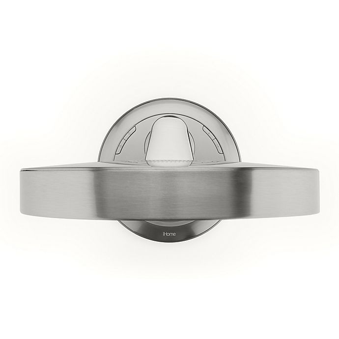 slide 6 of 10, iHome Vanity Mirror with Bluetooth Speaker and USB Port - Silver/Nickel, 9 in