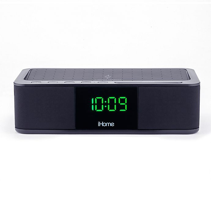 slide 1 of 11, iHome Alarm Clock - Black with Wireless Charging and USB Charging, 1 ct