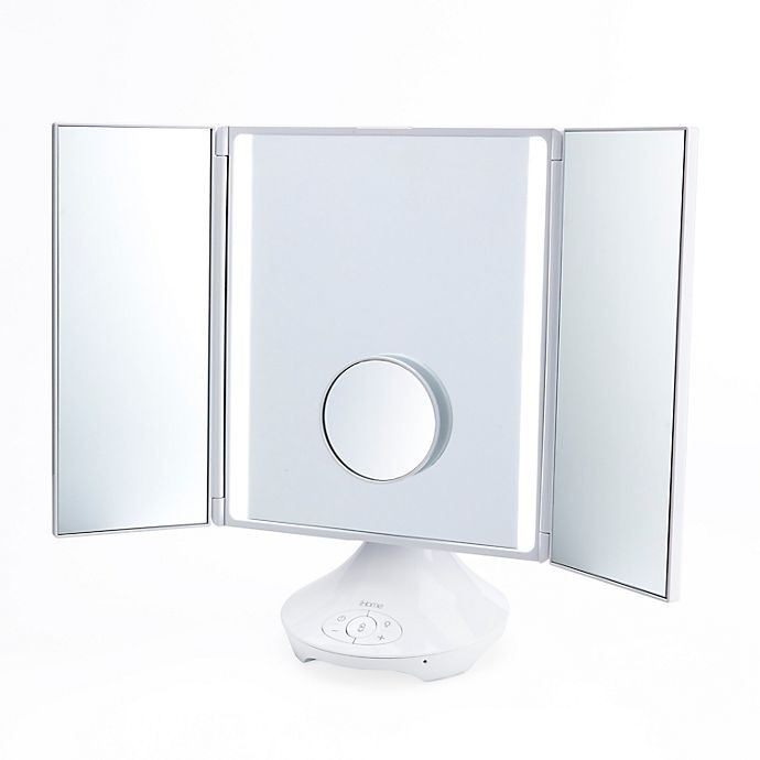 slide 5 of 10, iHome Vanity Speaker Mirror with Bluetooth - White, 1 ct