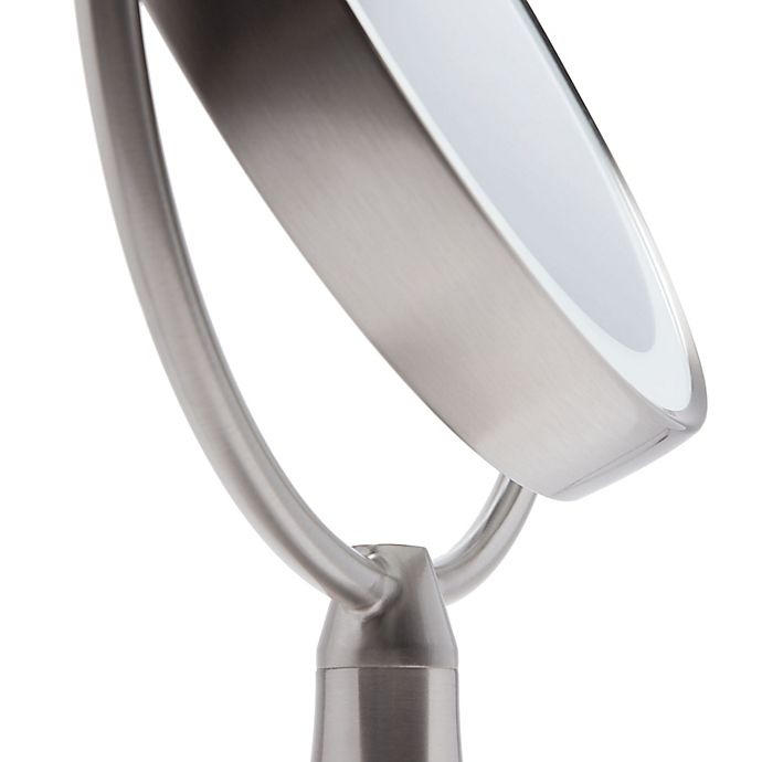 slide 4 of 11, iHome Lux Pro 10x/1x Halo Lighted Rechargeable Vanity Mirror and Speaker - Silver/Nickel, 1 ct