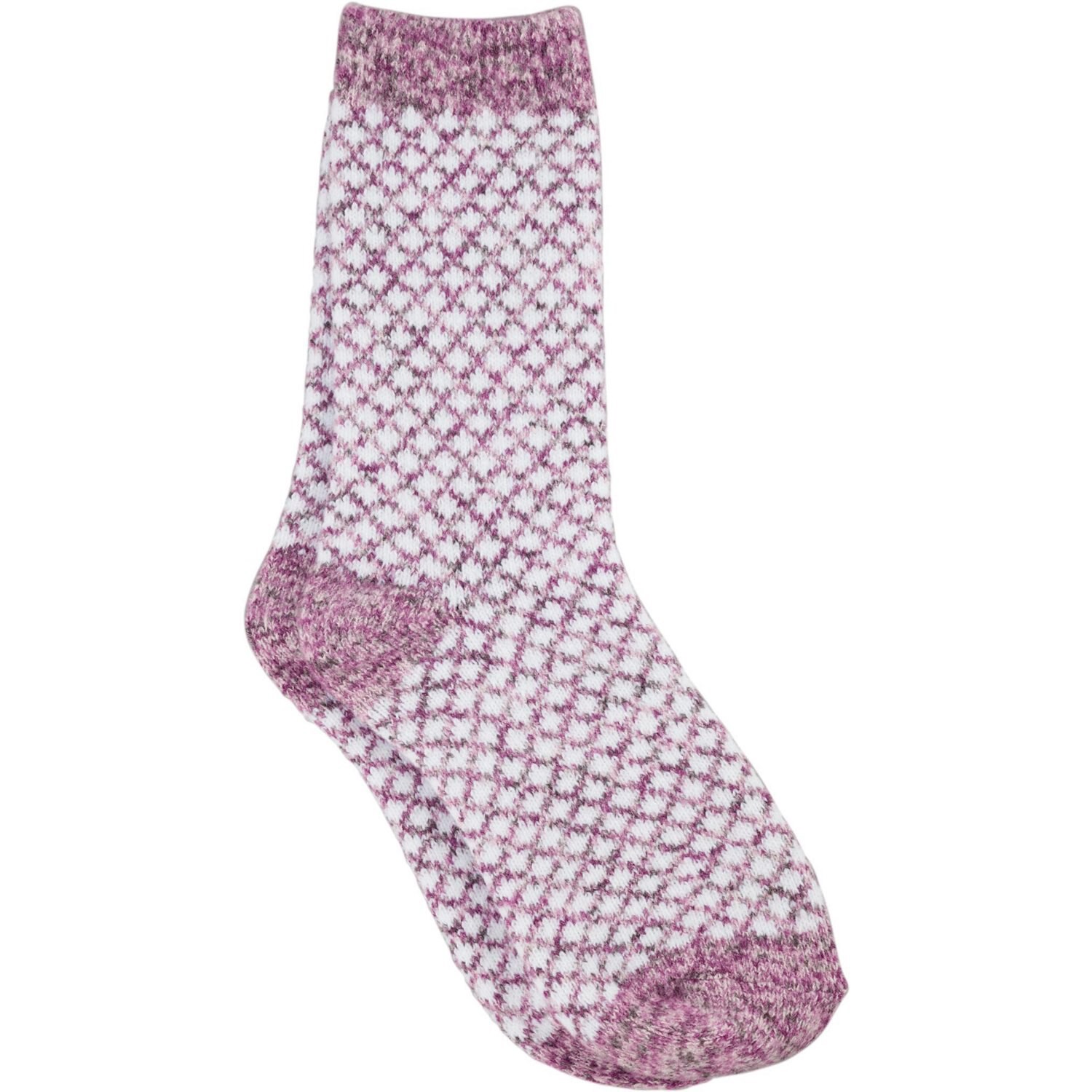slide 8 of 8, CVS Health Women's Fuzzy Check Crew Socks, Assorted, 1 ct