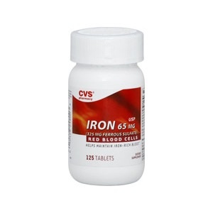 slide 1 of 1, CVS Pharmacy Iron 65-mg Tablets, 125 ct