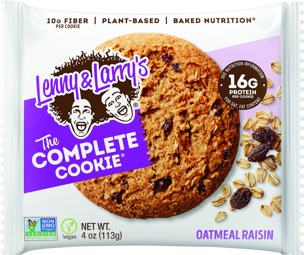 slide 2 of 2, Lenny & Larry's The Complete Cookie, Oatmeal Raisin, 4oz- 12ct, 4 oz