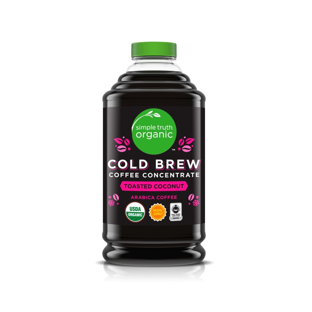 slide 1 of 6, Simple Truth Organic Cold Brew Toasted Coconut Arabica Coffee Concentrate, 32 fl oz