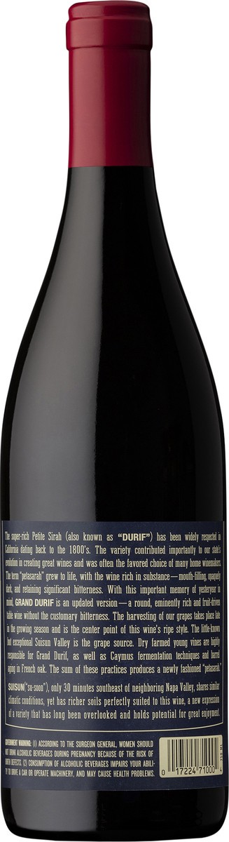 slide 3 of 5, Caymus-Suisin Caymus-Suisun 'Grand Durif' Petite Sirah Suisun Valley 750 ml, 750 ml
