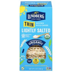 Lundberg Family Farms Organic Thin Lightly Salted Brown Rice Cakes 6 oz
