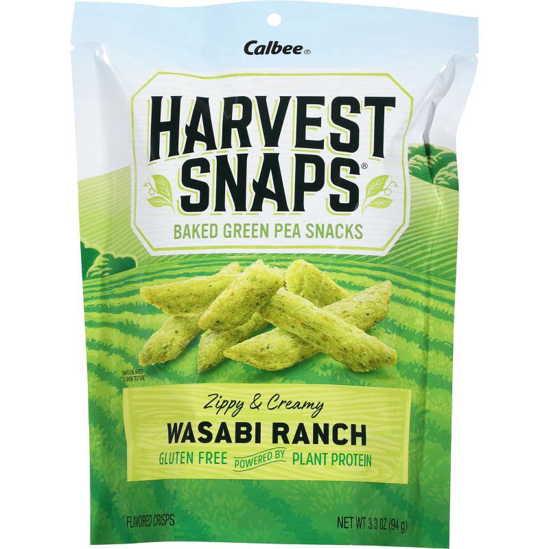 slide 3 of 6, Harvest Snaps Green Pea Snack Crisps Wasabi Ranch - 3.3oz, 3.3 oz