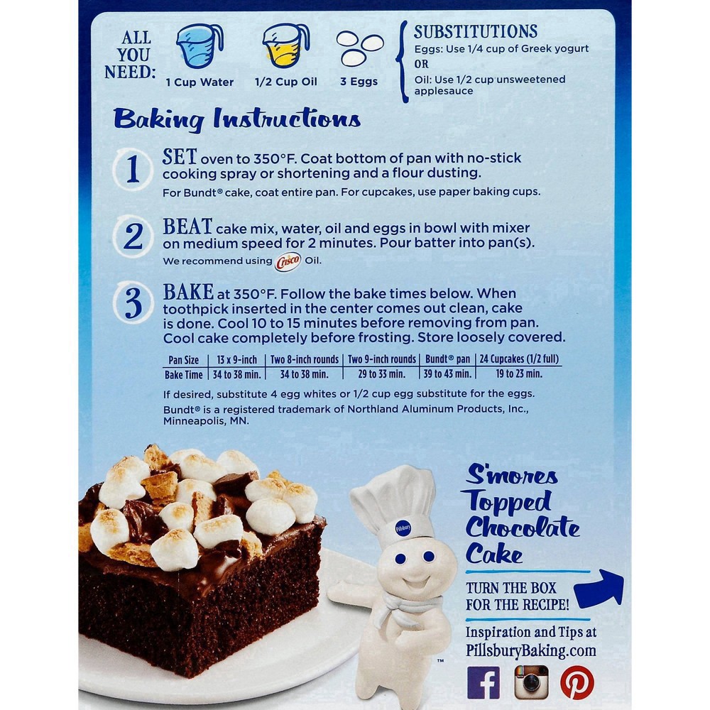 slide 30 of 31, Pillsbury Moist Supreme Devil's Food Cake Mix - 15.25oz, 15.25 oz