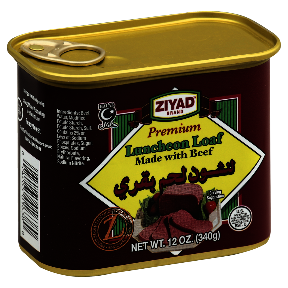 slide 1 of 1, Ziyad Beef Luncheon Loaf Halal, 1 ct