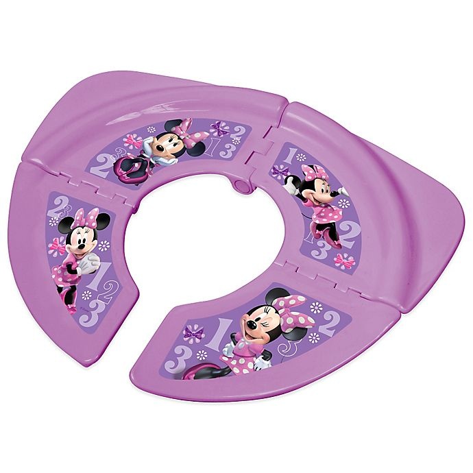 slide 1 of 1, Disney Minnie Folding Travel Potty Seat with Storage Bag, 1 ct