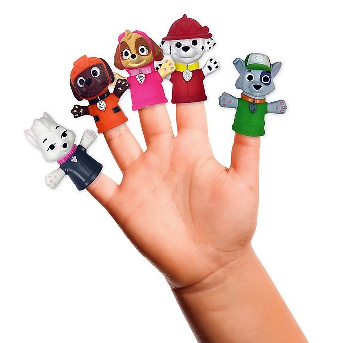 slide 3 of 3, Nickelodeon Paw Patrol Bath Finger Puppets, 5 ct