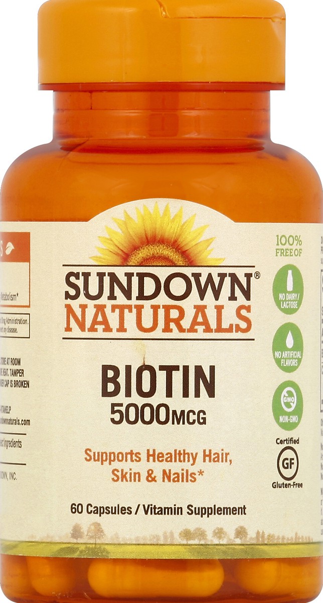 slide 1 of 3, Sundown Naturals Biotin 60 ea, 60 ct