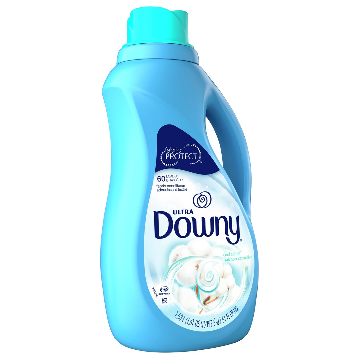 slide 3 of 6, Downy Ultra Downy Cool Cotton Liquid Fabric Conditioner (Fabric Softener), 60 Loads 51 fl oz, 51 fl oz