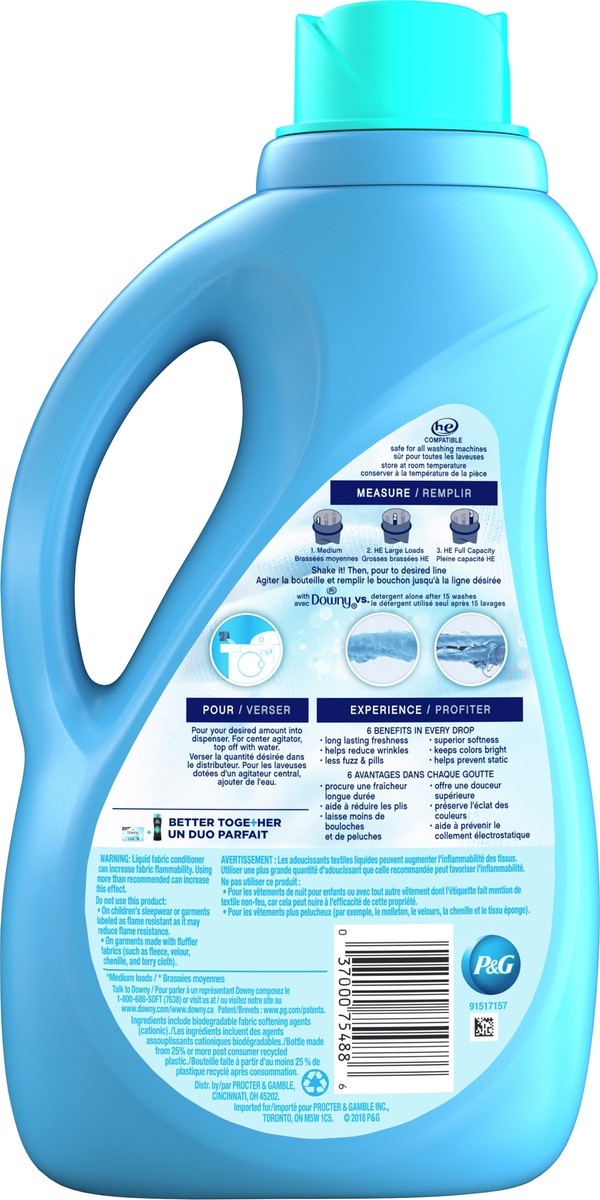 slide 5 of 6, Downy Ultra Downy Cool Cotton Liquid Fabric Conditioner (Fabric Softener), 60 Loads 51 fl oz, 51 fl oz