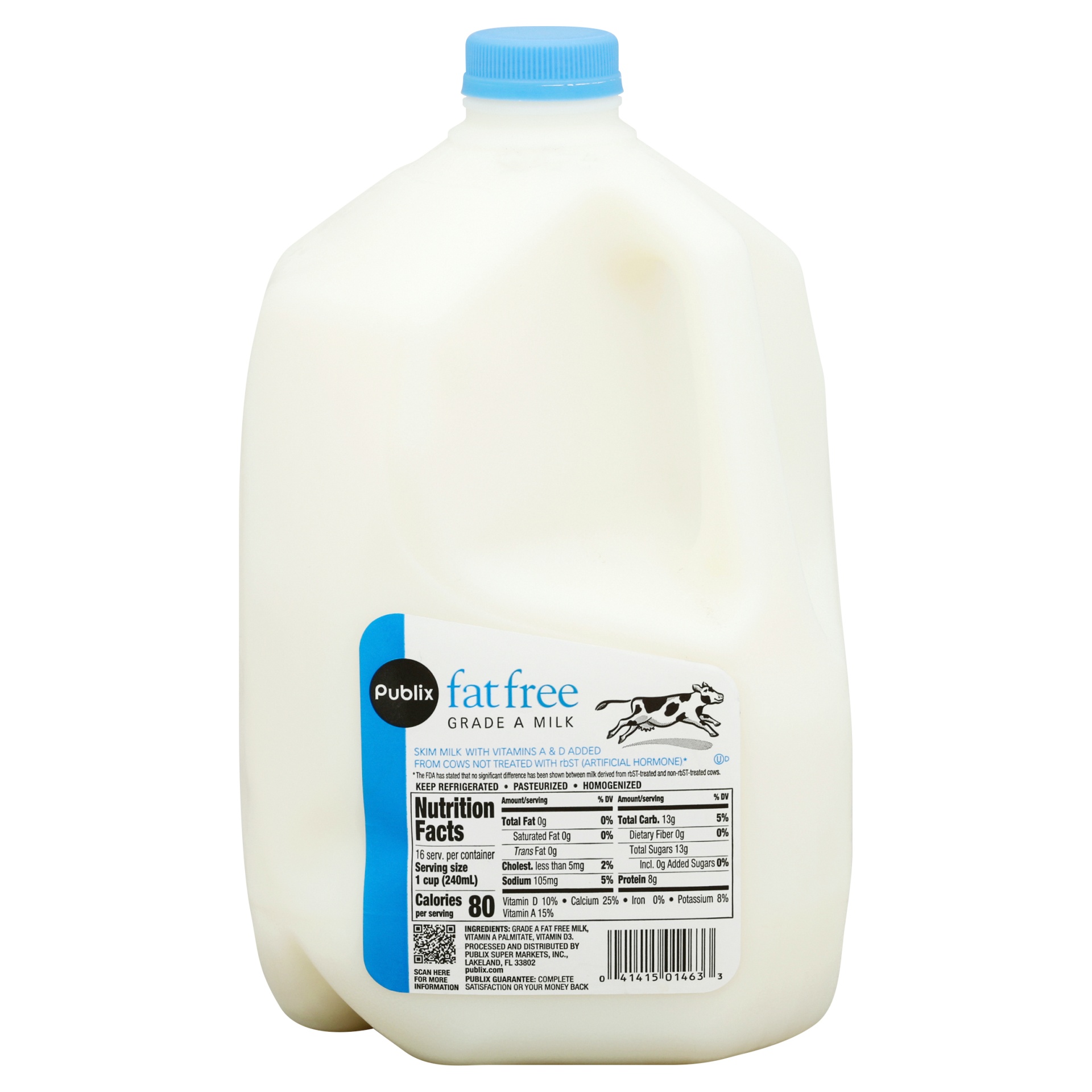slide 1 of 1, Publix Fat Free Milk, 1 gal