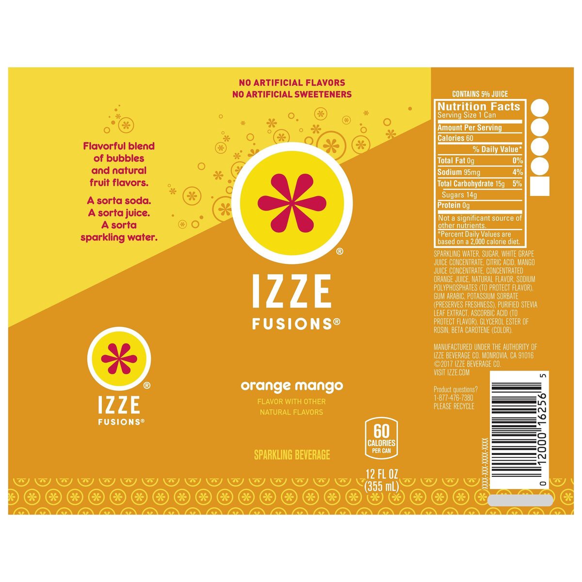 slide 3 of 6, Izze Soda - 12 oz, 12 oz