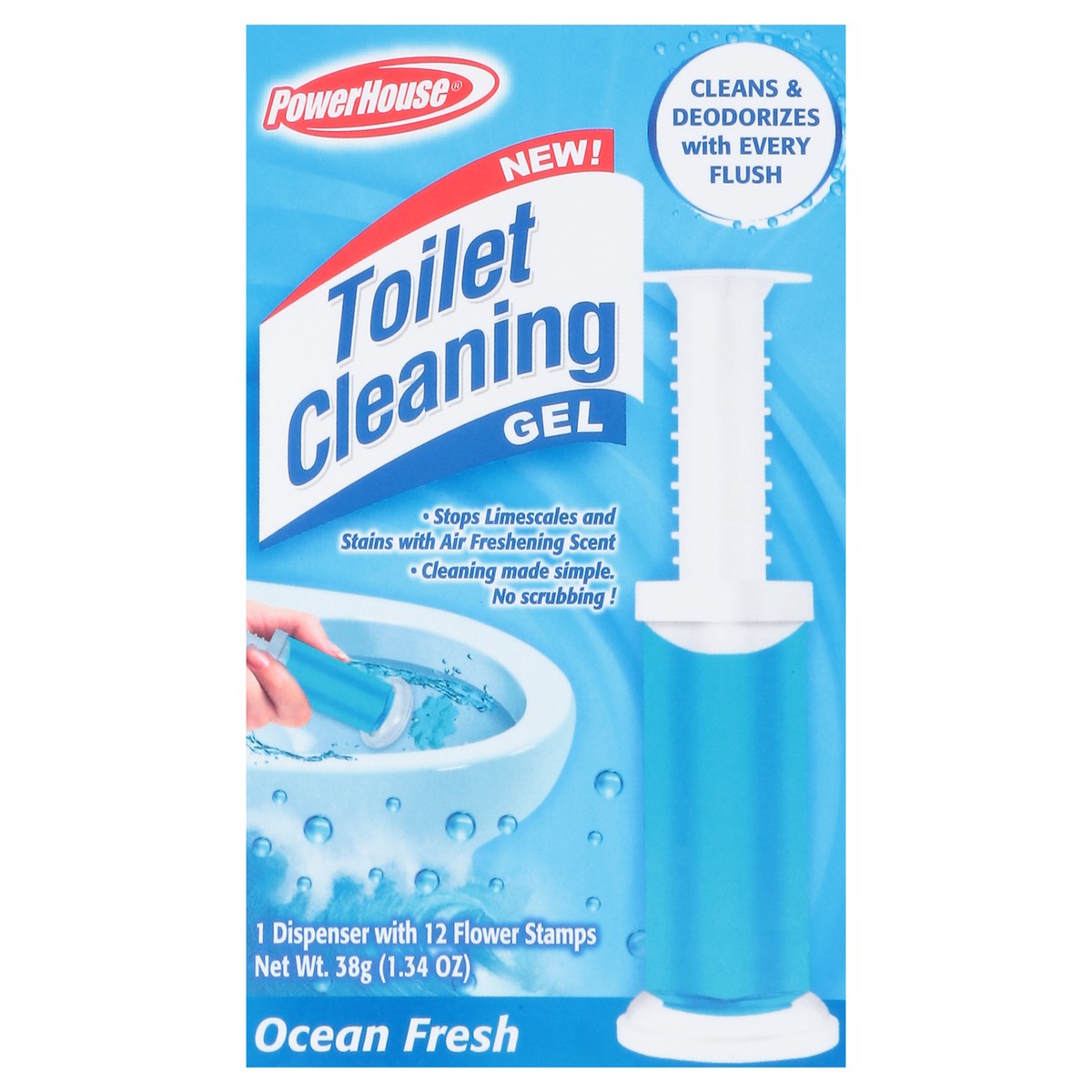 slide 5 of 13, PowerHouse Ocean Fresh Toilet Cleaning Gel 1 ea, 1.34 ct