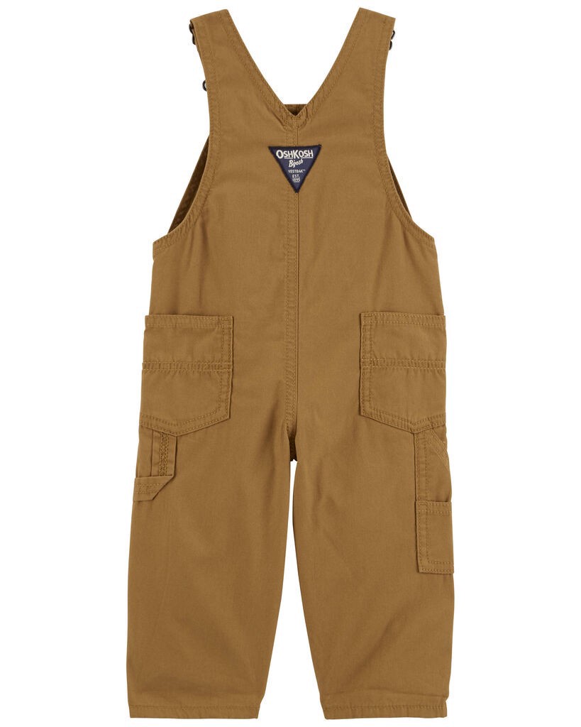 slide 3 of 3, Oshkosh Baby Lightweight Canvas Overalls Khaki 24M, 1 ct