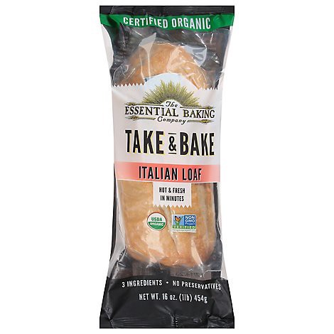 slide 1 of 1, The Essential Baking Company Essential Baking Bake At Home Italian Baguette Organic - 8 Oz, 8 oz