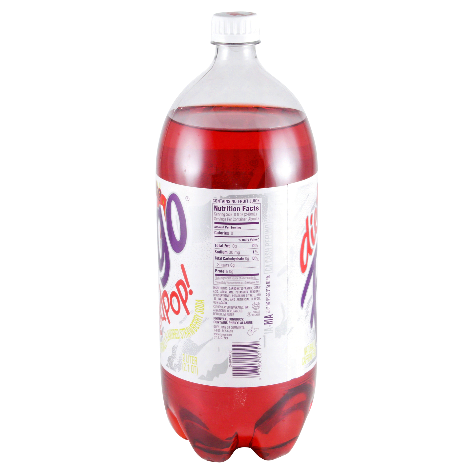 slide 9 of 13, Faygo Diet Red Pop, bottle- 2 liter, 2 liter