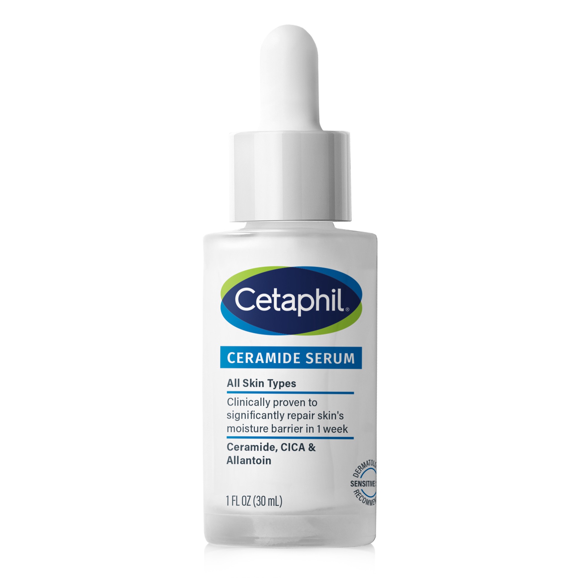 slide 9 of 10, Cetaphil Ceramide Serum, Lightweight Serum for All Skin Types with Ceramides, CICA & Allantoin, 1 oz