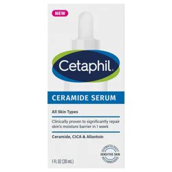 Cetaphil Ceramide Serum, Lightweight Serum for All Skin Types with Ceramides, CICA & Allantoin