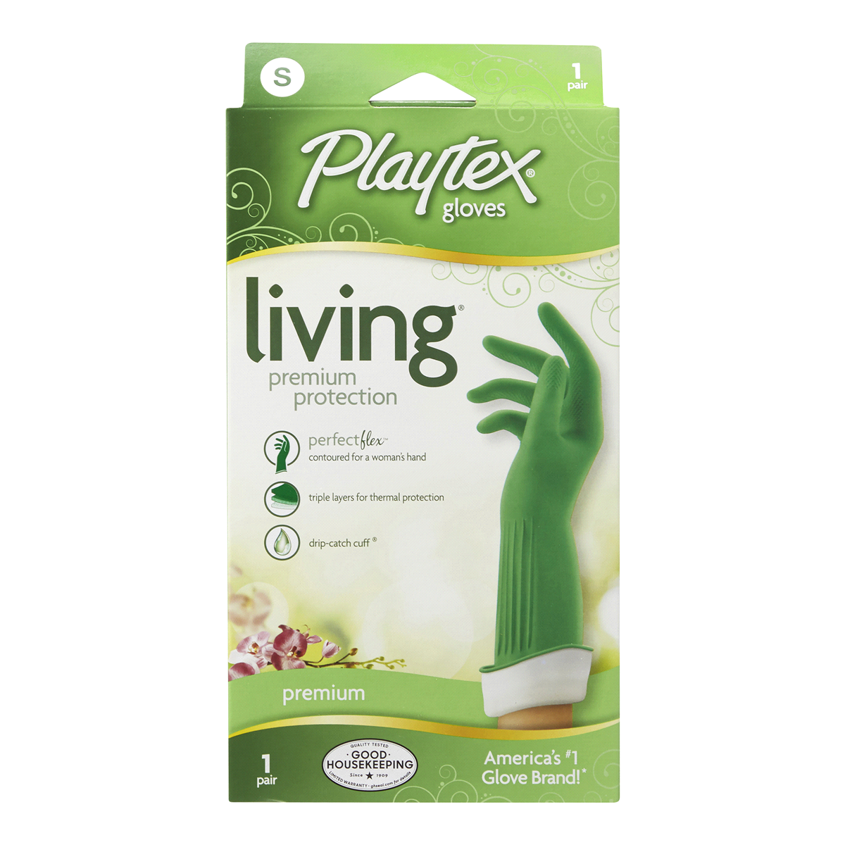 slide 1 of 1, Playtex Living Premium Protection Gloves - Small, SM