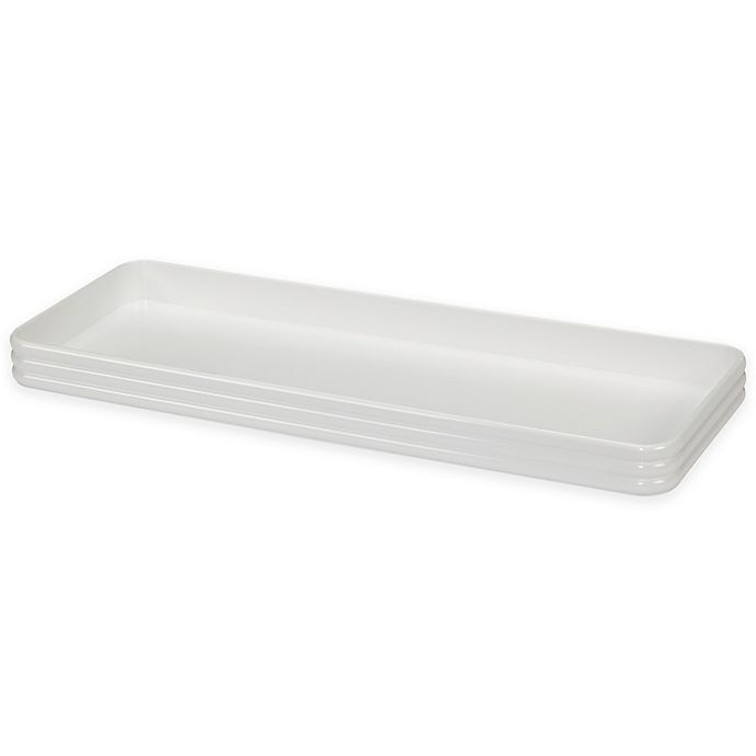 slide 1 of 1, Creative Bath Toilet Tank Tray with Bumpers - White, 1 ct