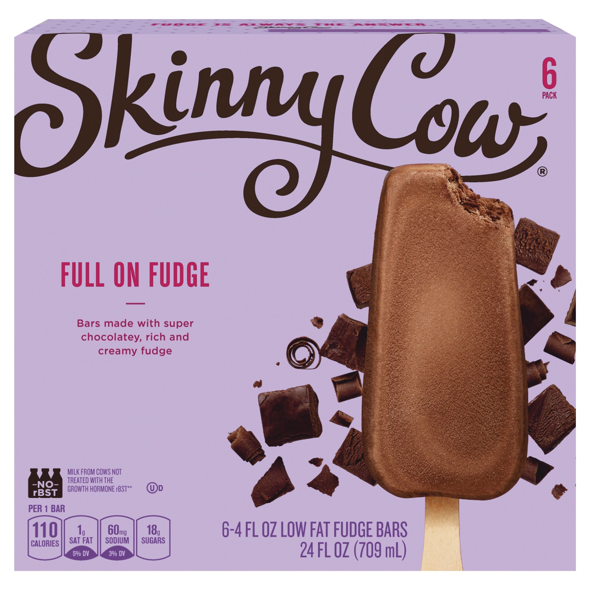 slide 1 of 6, Skinny Cow Fudge Bar, 