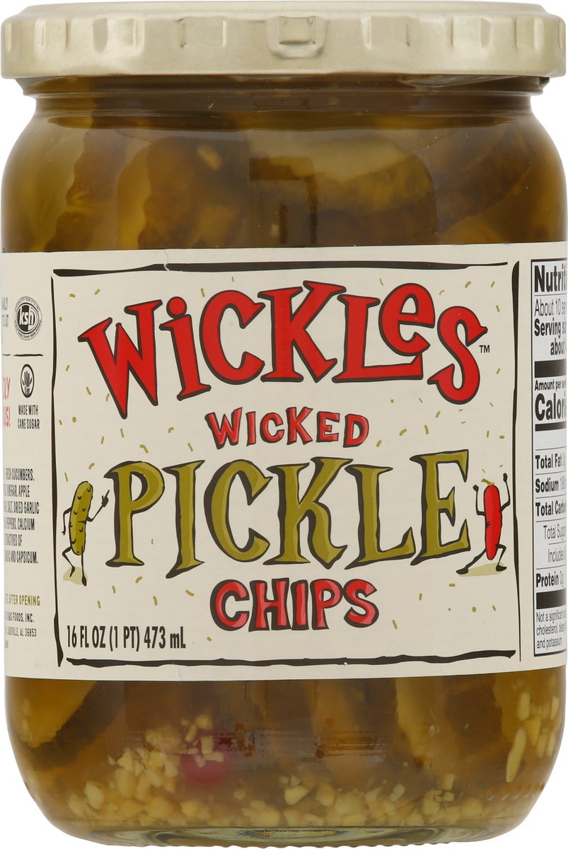 slide 3 of 9, Wickles Wicked Pickle Chips, 16 oz