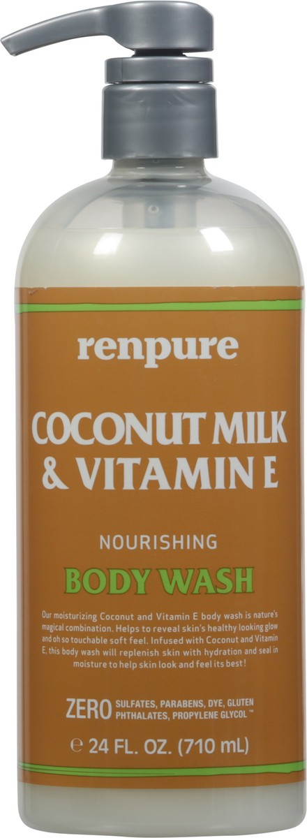 slide 3 of 9, Renpure Nourishing Coconut Milk & Vitamin E Body Wash 24 fl oz, 24 oz