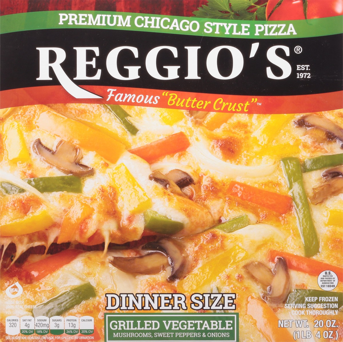 slide 8 of 13, Reggio's Premium Chicago Style Pizza Dinner Size 20 oz, 20 oz