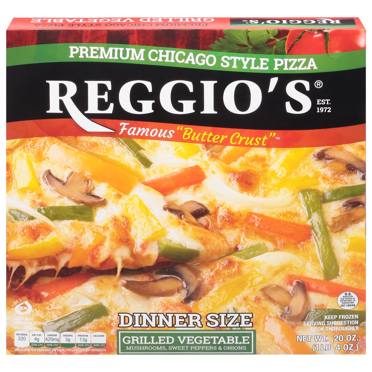 slide 1 of 13, Reggio's Premium Chicago Style Pizza Dinner Size 20 oz, 20 oz