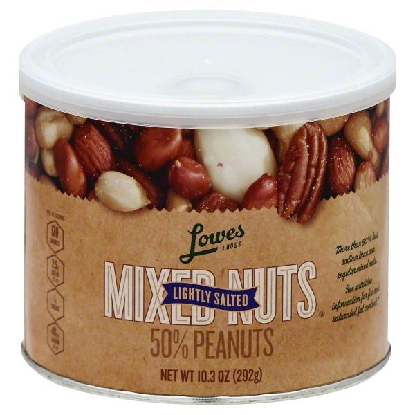 slide 1 of 1, Lowes Foods Mixed Nuts Lightly Salted, 10.3 oz