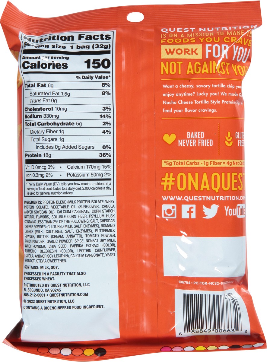 slide 5 of 9, Quest Snack Size Nacho Cheese Tortilla Style Protein Chips, 1.1 oz