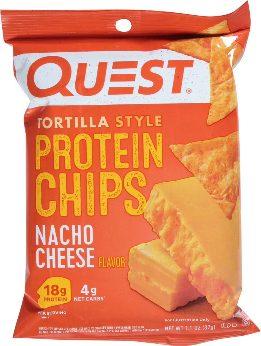 slide 6 of 9, Quest Snack Size Nacho Cheese Tortilla Style Protein Chips, 1.1 oz