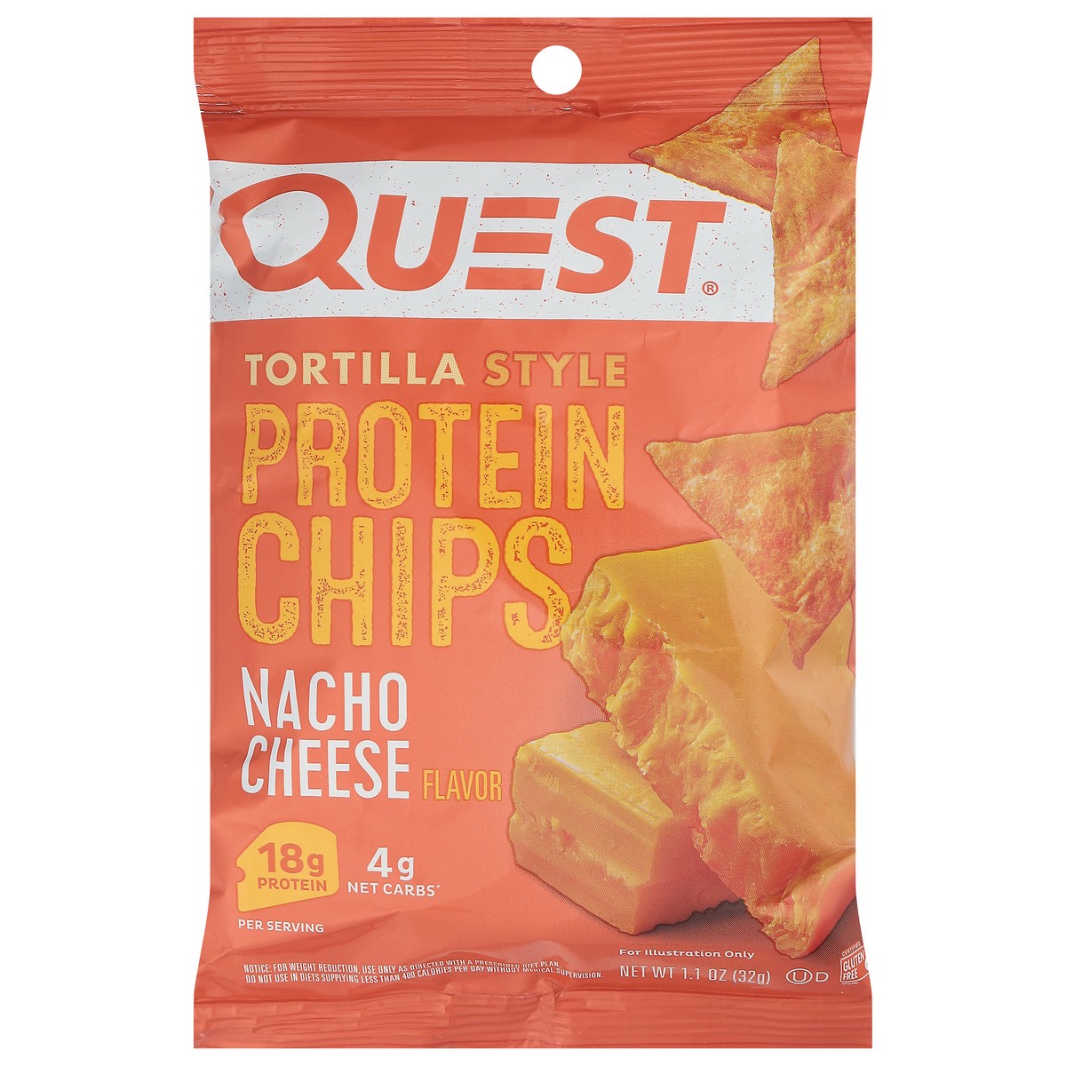 slide 1 of 9, Quest Tortilla Style Nacho Cheese Flavor Protein Chips 1.1 oz, 1.1 oz