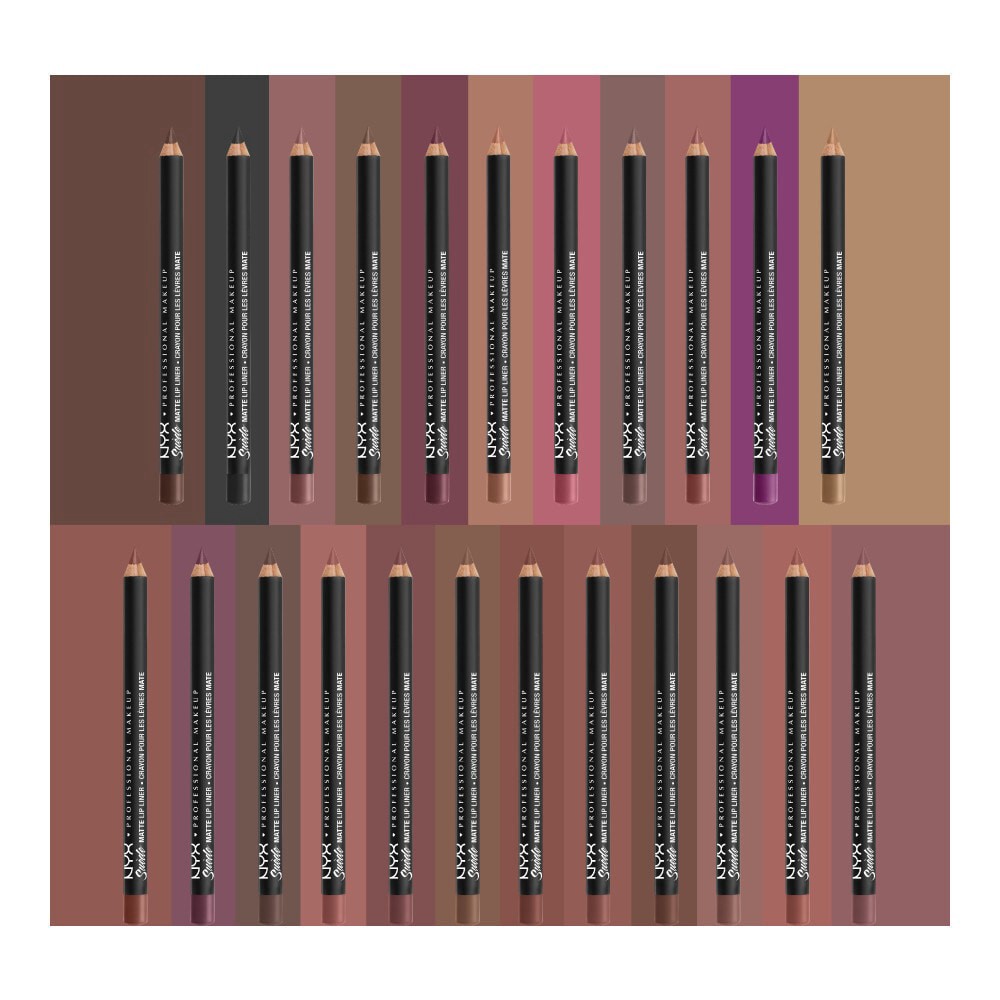 slide 3 of 6, NYX Professional Makeup Suede Lip Liner Matte 34 Alabama, 0.03 oz