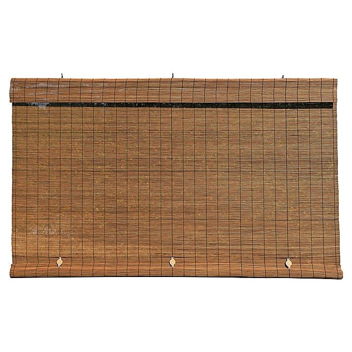 slide 2 of 5, Eden Grove Imperial Matchstick Roll-Up Shade - Fruitwood, 36 in x 72 in