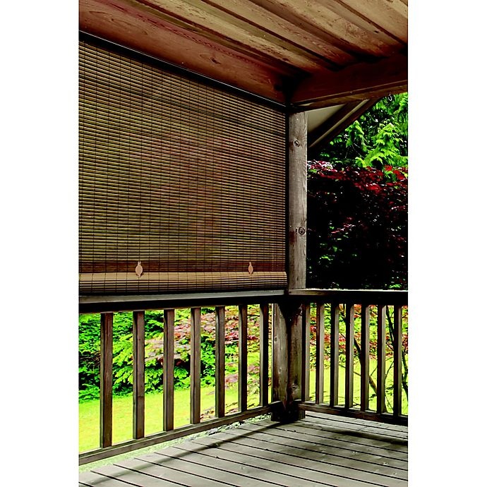 slide 2 of 3, Eden Grove Radiance Roll-Up Cordless Oval Shade - Woodgrain, 36 in x 72 in