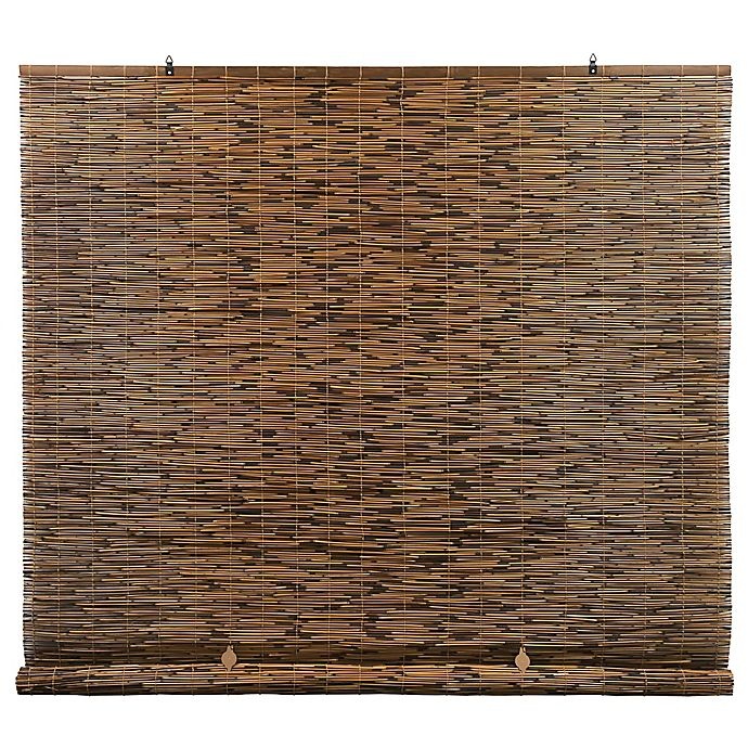 slide 2 of 4, Eden Grove Reed Cordless Roll-Up Shade - Cocoa, 60 in x 72 in