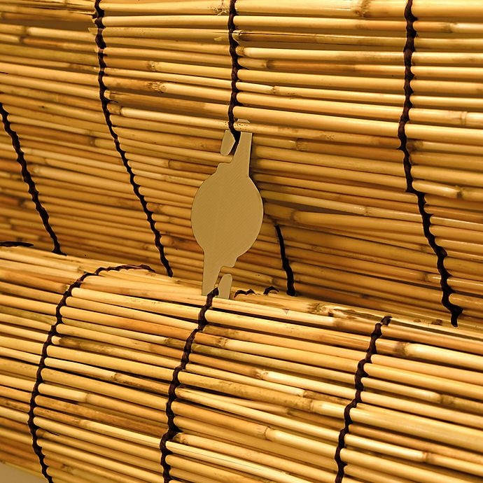 slide 3 of 4, Eden Grove Reed Cordless Roll-Up Shade - Cocoa, 60 in x 72 in