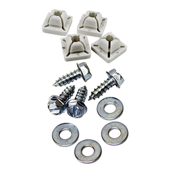 slide 1 of 1, Metal OE Style Fasteners 1/4x3/4" 4 Screws- 4 Inserts- 4 Washers, 12 ct