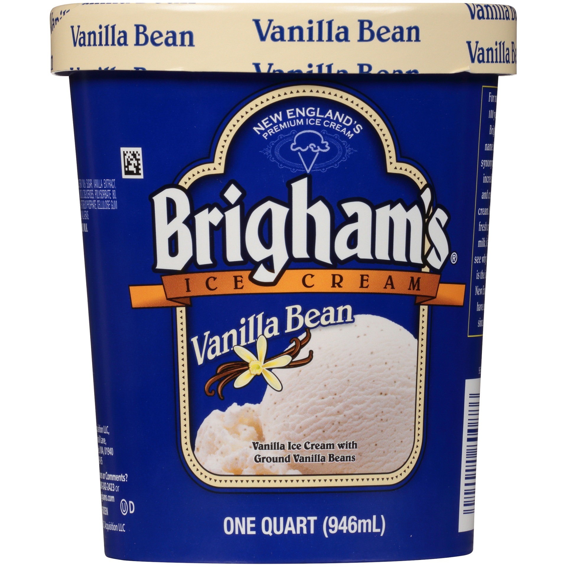 slide 2 of 7, Brigham's Vanilla Bean Ice Cream, 1 qt