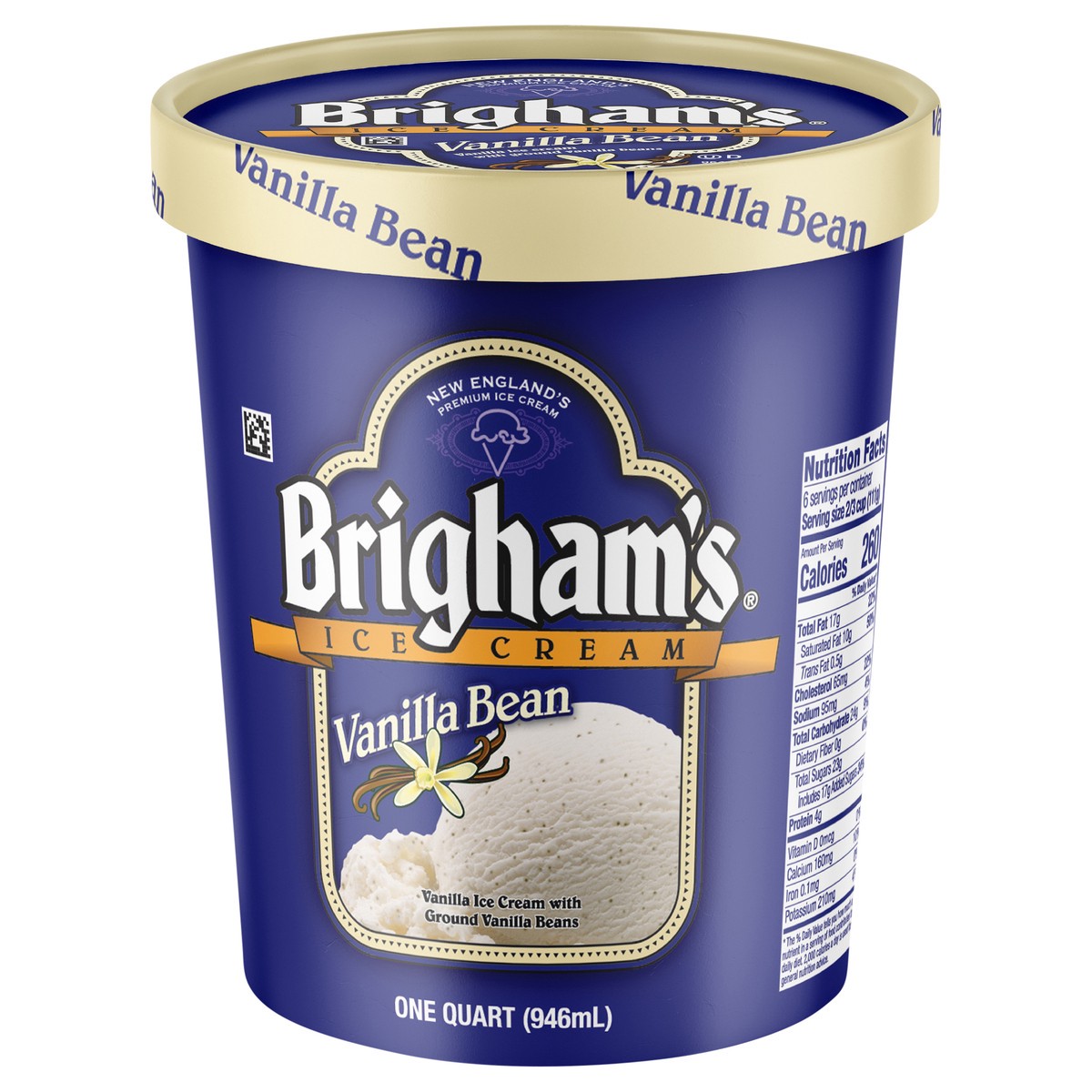slide 10 of 11, Brigham's Vanilla Bean Ice Cream, 1 Quart, 1 qt